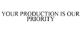 YOUR PRODUCTION IS OUR PRIORITY