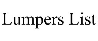 LUMPERS LIST