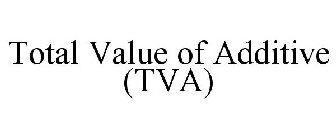 TOTAL VALUE OF ADDITIVE (TVA)