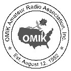 OMIK OMIK AMATEUR RADIO ASSOCIATION, INC. EST. AUGUST 12, 1952