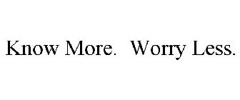 KNOW MORE. WORRY LESS.