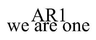 AR1 WE ARE ONE