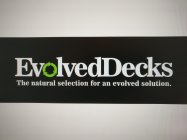 EVOLVEDDECKS THE NATURAL SELECTION FOR AN EVOLVED SOLUTION.