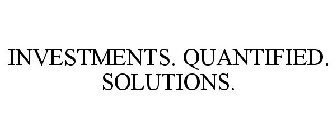 INVESTMENTS. QUANTIFIED. SOLUTIONS.
