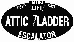 ATTIC LADDER BIN LIFT ESCALATOR SAFETY FIRST