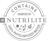 NUTRILITE CONTAINS 100% PHYTO-INFUSED WATER SOURCED BY NUTRILITE