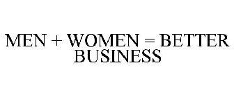 MEN + WOMEN = BETTER BUSINESS