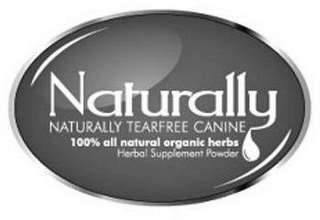 NATURALLY NATURALLY TEARFREE CANINE 100% ALL NATURAL ORGANIC HERBS HERBAL SUPPLEMENT POWDER