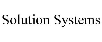 SOLUTION SYSTEMS