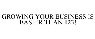 GROWING YOUR BUSINESS IS EASIER THAN 123!
