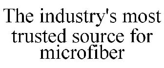 THE INDUSTRY'S MOST TRUSTED SOURCE FOR MICROFIBER