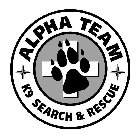 ALPHA TEAM K9 SEARCH & RESCUE