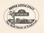 BRONX LITTLE ITALY E. 187 ST ARTHUR AVENUE THE GOOD TASTE OF TRADITION