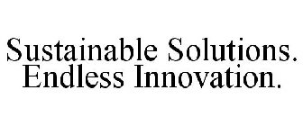 SUSTAINABLE SOLUTIONS. ENDLESS INNOVATION.