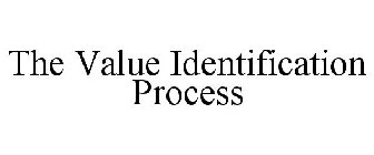 THE VALUE IDENTIFICATION PROCESS