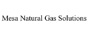 MESA NATURAL GAS SOLUTIONS