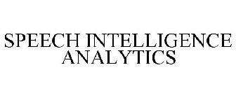 SPEECH INTELLIGENCE ANALYTICS