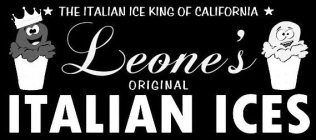 THE ITALIAN ICE KING OF CALIFORNIA LEONE'S ORIGINAL ITALIAN ICES