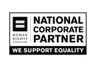 HUMAN RIGHTS CAMPAIGN NATIONAL CORPORATE PARTNER WE SUPPORT EQUALITY