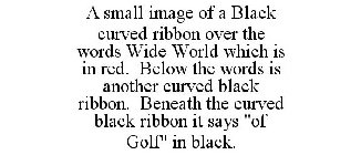 A SMALL IMAGE OF A BLACK CURVED RIBBON OVER THE WORDS WIDE WORLD WHICH IS IN RED. BELOW THE WORDS IS ANOTHER CURVED BLACK RIBBON. BENEATH THE CURVED BLACK RIBBON IT SAYS 