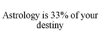 ASTROLOGY IS 33% OF YOUR DESTINY