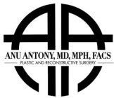 AA ANU ANTONY, MD, MPH, FACS PLASTIC AND RECONSTRUCTIVE SURGERY