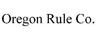 OREGON RULE CO.