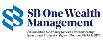 SB ONE WEALTH MANAGEMENT ALL SECURITIES & ADVISORY SERVICES OFFERED THROUGH INVESTMENT PROFESSIONALS, INC. MEMBER FINRA & SIPC