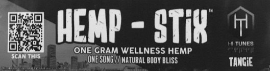 HEMP - STIX ONE GRAM WELLNESS HEMP ONE SONG // NATURAL BODY BLISS