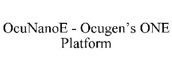 OCUNANOE - OCUGEN'S ONE PLATFORM
