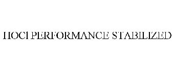 HOCL PERFORMANCE STABILIZED