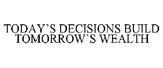 TODAY'S DECISIONS BUILD TOMORROW'S WEALTH