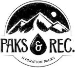 PAKS & REC. HYDRATION PACKS