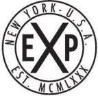 EXP, NEW YORK, U.S.A., EST. MCMLXXX