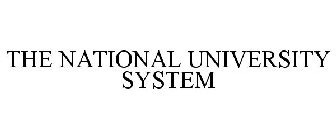 THE NATIONAL UNIVERSITY SYSTEM