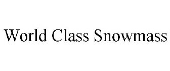 WORLD CLASS SNOWMASS
