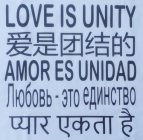 LOVE IS UNITY AMOR ES UNIDAD