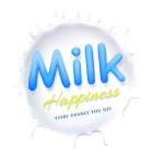 MILK HAPPINESS EVERY CHANCE YOU GET