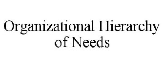 ORGANIZATIONAL HIERARCHY OF NEEDS