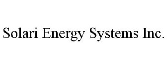 SOLARI ENERGY SYSTEMS INC.