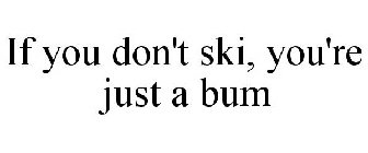 IF YOU DON'T SKI, YOU'RE JUST A BUM