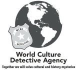 WCDA DETECTIVE WORLD CULTURE DETECTIVE AGENCY TOGETHER WE WILL SOLVE CULTURAL AND HISTORY MYSTERIES