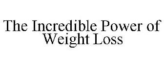 THE INCREDIBLE POWER OF WEIGHT LOSS