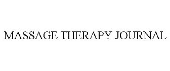 MASSAGE THERAPY JOURNAL