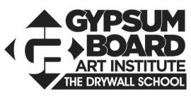 STYLIZED LETTER G AND B; STYLIZED PHRASE GYPSUM BOARD; THE PHRASE ART INSTITUTE AND THE PHRASE THE DRYWALL SCHOOL