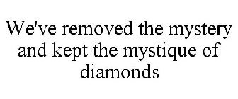 WE'VE REMOVED THE MYSTERY AND KEPT THE MYSTIQUE OF DIAMONDS
