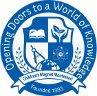 CHILDREN'S MAGNET MONTESSORI OPENING DOORS TO A WORLD OF KNOWLEDGE FOUNDED 1993