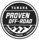YAMAHA PROVEN OFF-ROAD CAPABILITY · COMFORT · CONFIDENCE