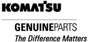 KOMATSU GENUINEPARTS THE DIFFERENCE MATTERS