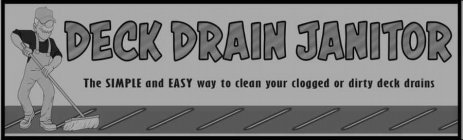 DECK DRAIN JANITOR, THE SIMPLE AND EASYWAY TO CLEAN YOUR CLOGGED OR DIRTY DECK DRAINS